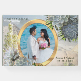 Saftiga nyanser av bleka blåa bröllop gästböcker