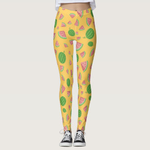 Saftiga sommarvattenmelonleggings leggings