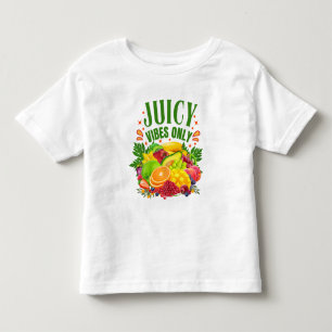 Saftiga Vibrationer Endast: Färsk Frukt & Hälsosam T Shirt