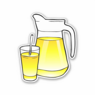 Saftkanna och glas tumlare klistermärken