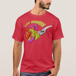 Säg Ahhhh fork med Veggies för Vegan T Shirt