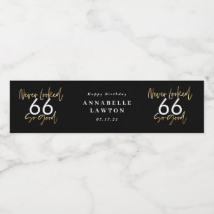 såg aldrig så bra guld födelsedagskalender vattenflaskor etikett