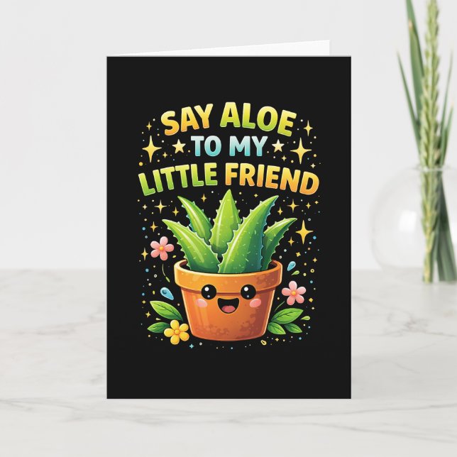 Säg Aloe till min lilla vän Helgkort (Framsida)