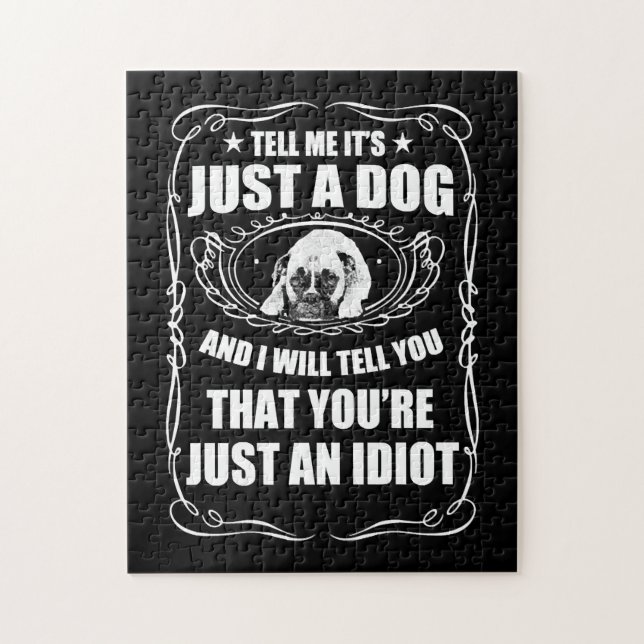 SÄG ATT DET BARA ÄR EN HUND PUG PUSSEL (Vertikal)