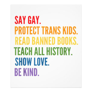 Säg att Gay Protection Trans Kids Läs förbjuden Bo Fototryck