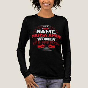 Säg att hennes Namn Masha Amini Women Life Freedom T Shirt
