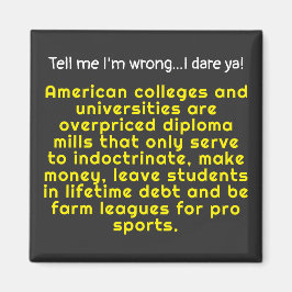 Säg att jag är fel amerikanska högskolor och Unive Magnet