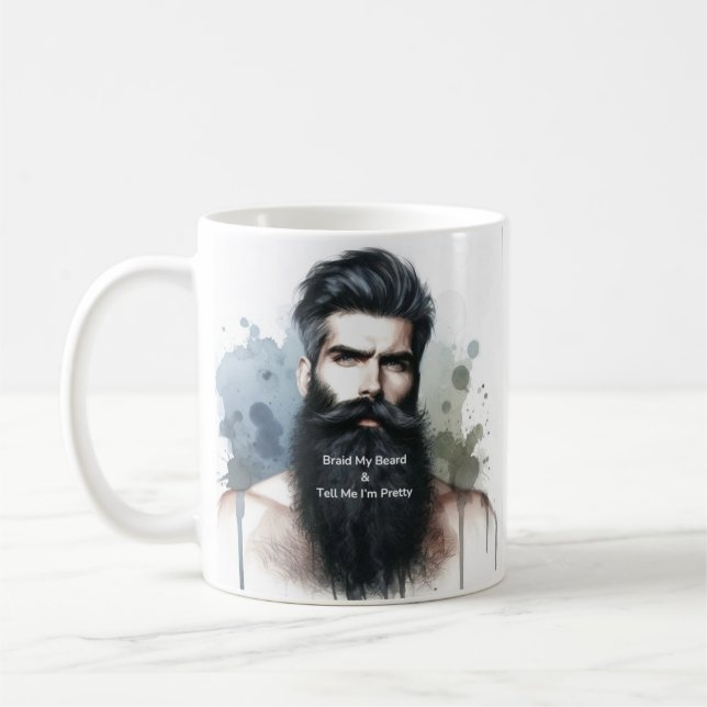 Säg att jag är Söt Beard Coffee Mugg (Vänster)