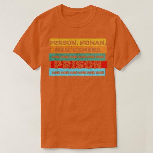 Säg att kvinnan är kamerabild t shirt (Design framsida)