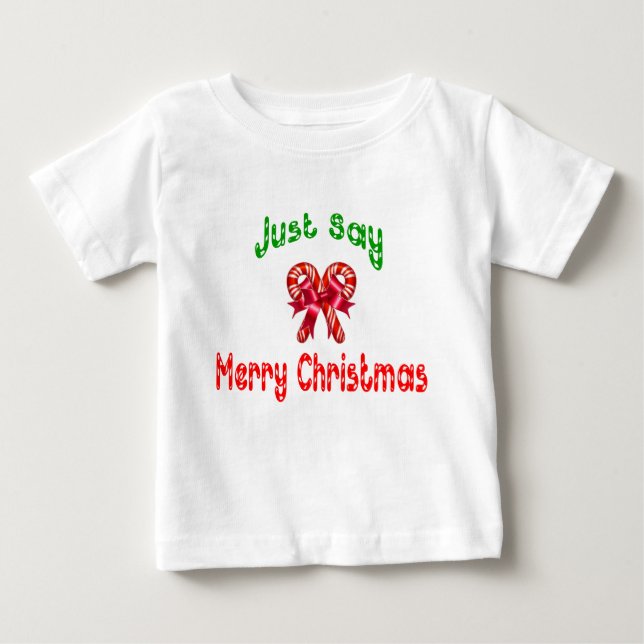 Säg bara att God jul Barn skjortar T-shirt (Framsida)