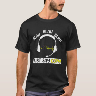 Säg bara kopiera 911 Dispatcher Thin Gult Line T Shirt