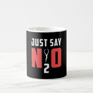 Säg bara N2O Dyka Diver Ocean Sea Funy Kaffemugg