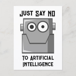 Säg bara nej till artificiell intelligens postkort vykort