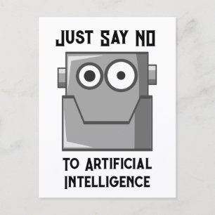 Säg bara nej till artificiell intelligens postkort vykort