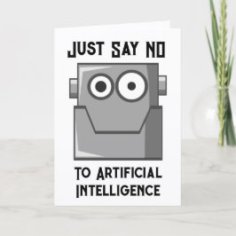 Säg bara nej till artificiell intelligens vykort