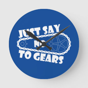 Säg bara nej till växlar rund klocka