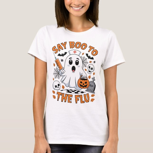 Säg Boo till Flu T-Shirt (Framsida)