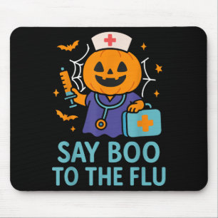 Säg Boo till influensapumpen Halloween-vaccin Musmatta