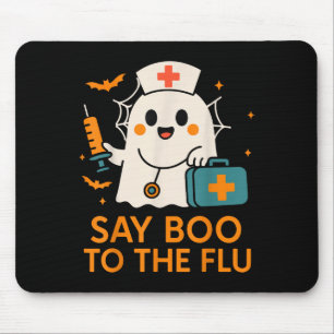 Säg Boo till influensasjuksköterskan Halloween Vac Musmatta