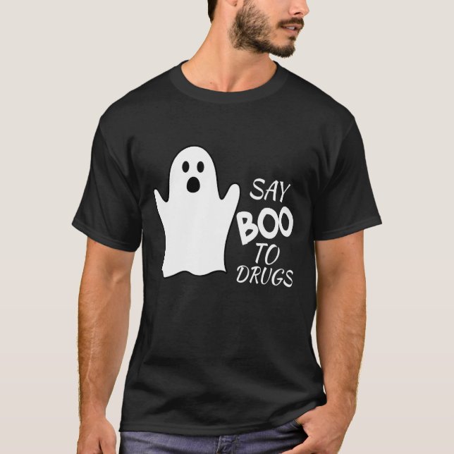 Säg Boo till Naroween Red Ribbon Week Awaren T Shirt (Framsida)