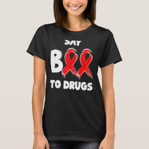 Säg "BOO to Drug Halloween Oktober Red Ribbon Week T Shirt