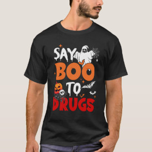 Säg Boo to Drug Red Ribbon Week Awareness Funny H T Shirt