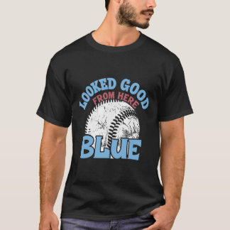 Såg bra ut härifrån Blå Rolig Softll Mamma Mamma G T Shirt