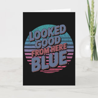 Såg bra ut härifrån Blå Roligt Mjukt Speldag _ Kort