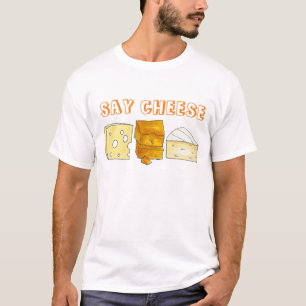 Säg Cheese Brie Cheddar Swiss Cheeses Foodie Gift Tröja
