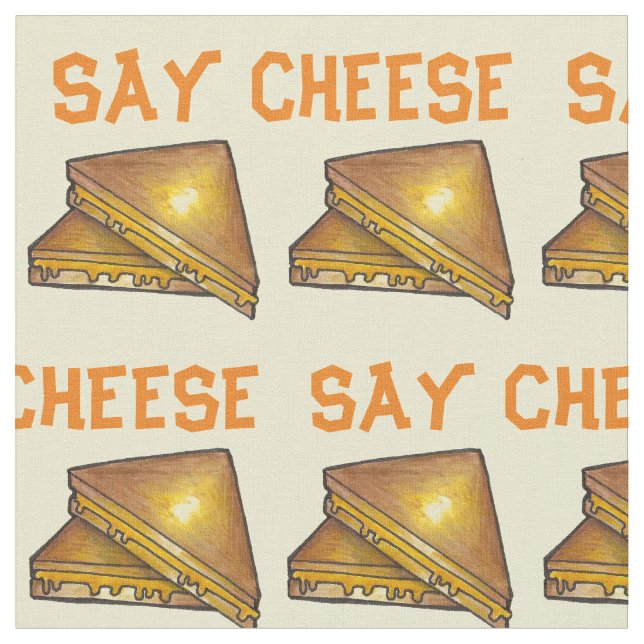 Säg Cheese Grilled Tosted Cheese Toastie Sandwich Tyg (Närbild)