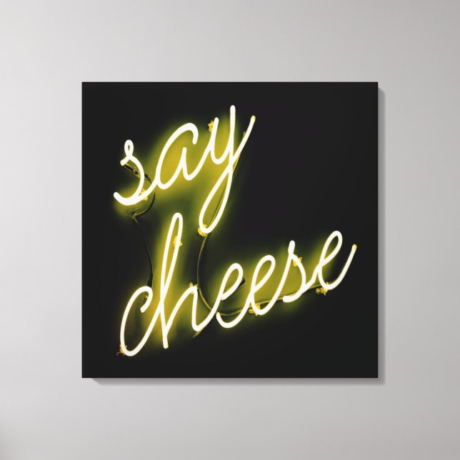 Säg Cheese Neon Ljus Canvastryck (Framsida)