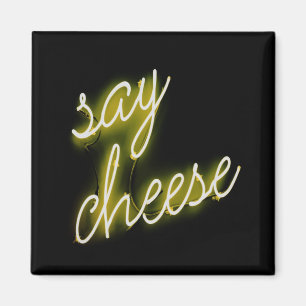 Säg Cheese Neon Ljus Magnet