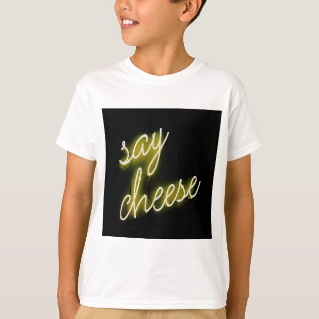 Säg Cheese Neon Ljus T Shirt (Framsida)