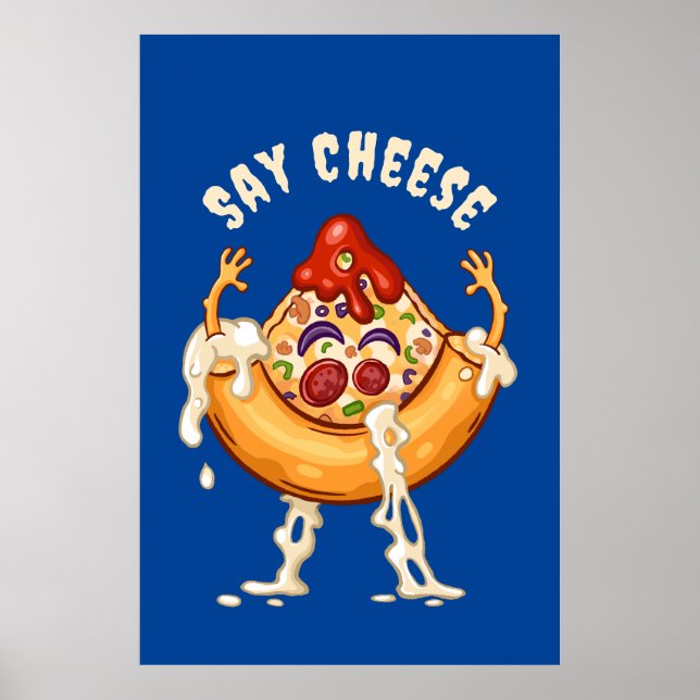 Säg Cheese Pizza Segce Tecknade figurer Poster (Framsidan)