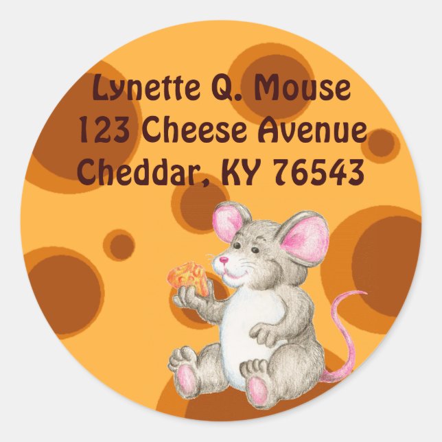Säg Cheese Runt Klistermärke (Framsida)