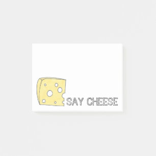 Säg Cheese Swiss Wedge Holey Cheese Foodie Post-it Block