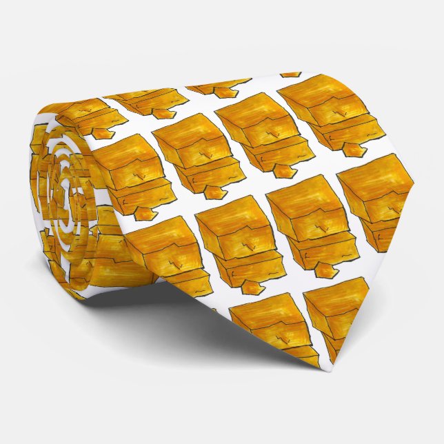 Säg Cheese Vass Cheddar Cheese Foodie Tie Slips (Rullad)
