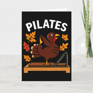 Säg-dags-pilates-kalkon för yoga- och fitness-entu kort