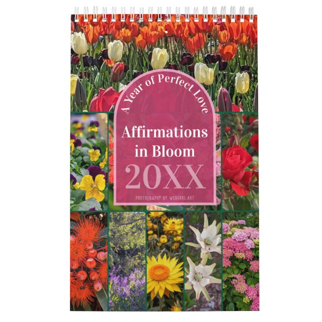 Säg det dagligen affirmationer i blom 12 månader kalender (Omslag)