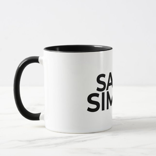 Säg det Enkelt Minimalistisk Zen Citat Kaffemugge Mugg (Vänster)