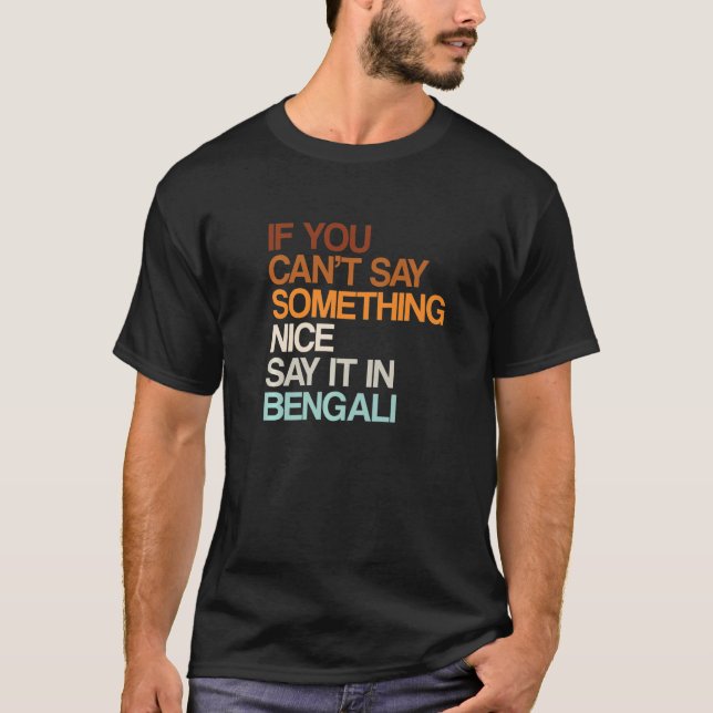 Säg det i Bengali Bangladesh Humor Bangladesh SA T Shirt (Framsida)