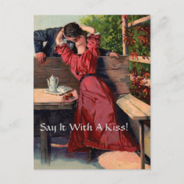 Säg det med en kyss! -Vykort Vykort