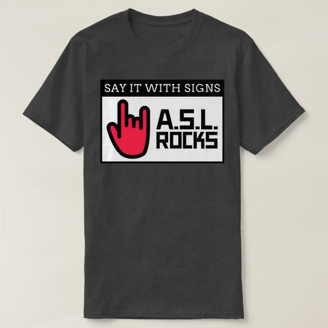 Säg det med signaturer t shirt (Design framsida)