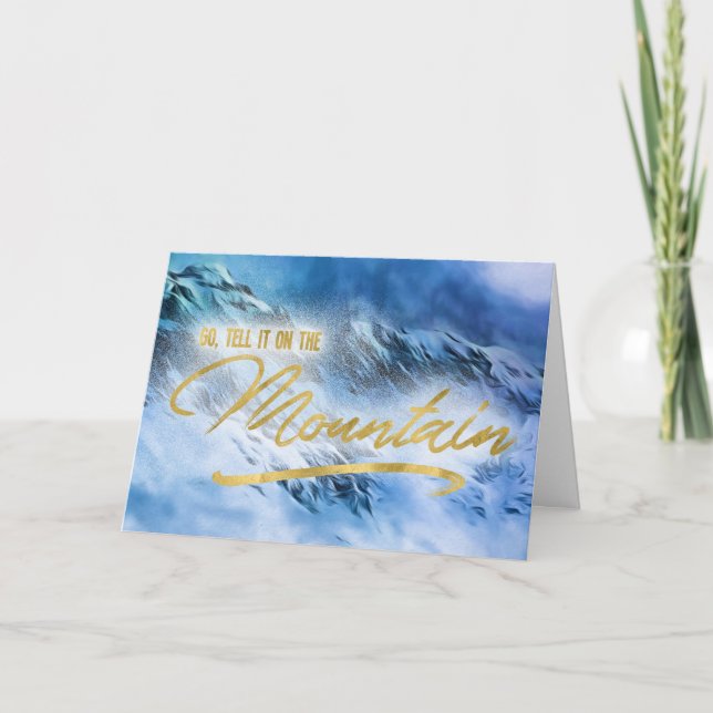 Säg det på bergsjulen i Religiösan Helgkort (Framsida)