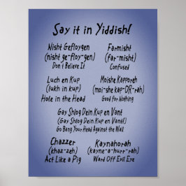 Säg det på Yiddisch Poster
