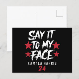 Säg det till min Ansikte Kamala Harris Vykort