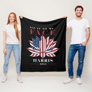 Säg Det Till Mitt Ansikte Kamala Harris 2024 USA L Fleecefilt