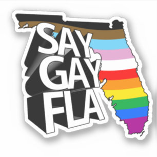 SÄG GAY FLA KLISTERMÄRKEN