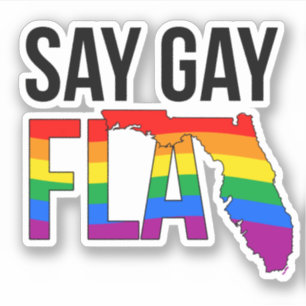 SÄG GAY FLA KLISTERMÄRKEN