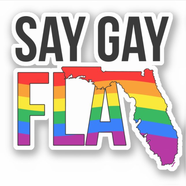 SÄG GAY FLA KLISTERMÄRKEN (Framsida)